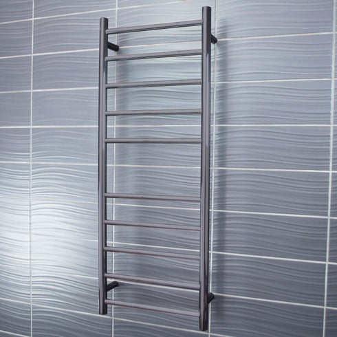 Radiant Heated Round Ladder 430 x 1100mm Gun Metal Grey
