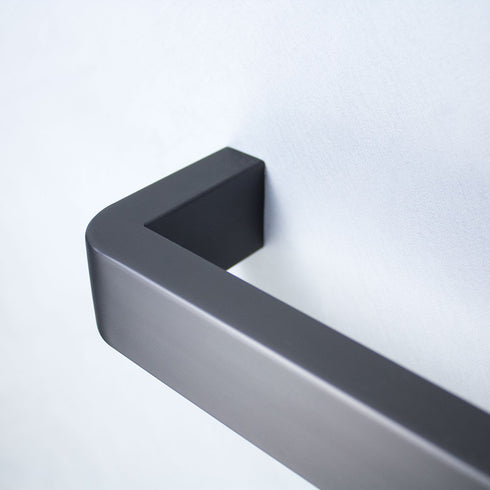 Radiant Single Square Bar With Rounded Ends 650mm Gun Metal Grey