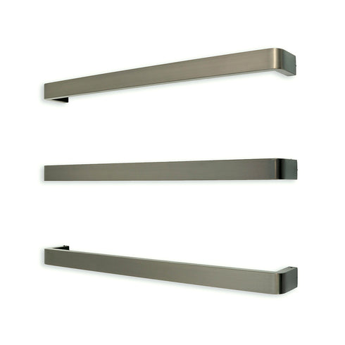 Radiant Single Square Bar With Rounded Ends 650mm Gun Metal Grey