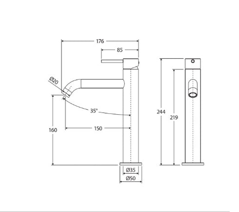 Fienza Kaya Medium Basin Mixer
