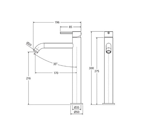 Fienza Kaya Tall Basin Mixer
