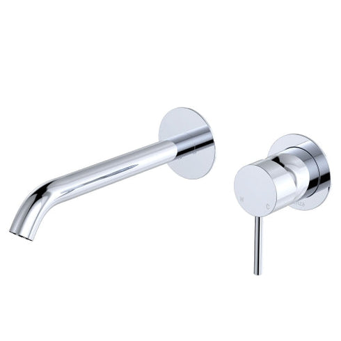 Fienza Kaya Wall Basin/Bath Mixer 200mm Round Plate