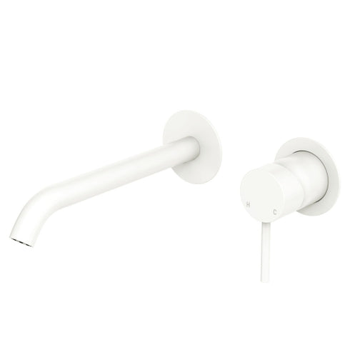 Fienza Kaya Wall Basin/Bath Mixer 160mm Round Plate