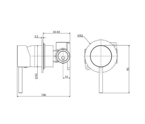 Fienza Kaya Wall Mixer