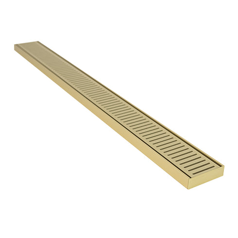 Lauxes NeXT Slotted Shower Grate Kit Matte Gold