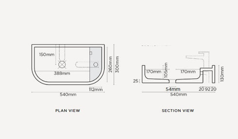 Noodco Loop 02 540mm Concrete Basin