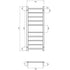 Radiant Non-Heated Round Ladder 430 x 1100mm Matt Black