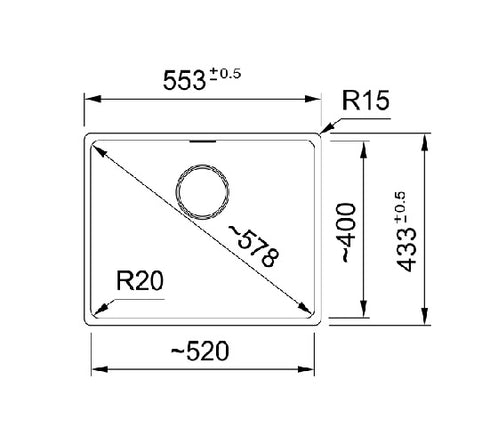 Franke Maris Undermount Bowl MRG 110-52