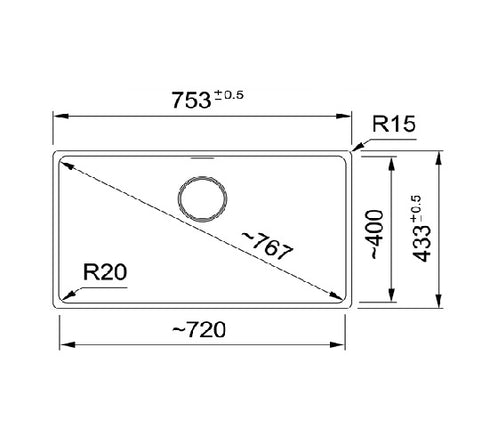 Franke Maris Large Undermount Bowl MRG 110-72