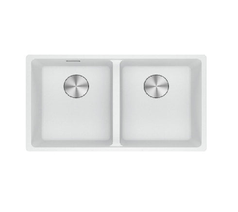 Franke Maris Double Bowl Polar White Undermount Sink