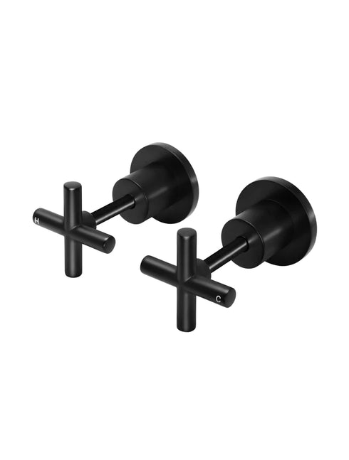 Meir Round Cross Handle Jumper Valve Wall Taps