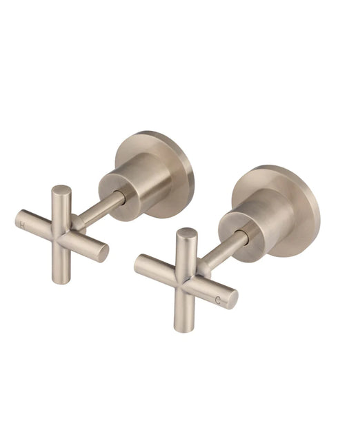 Meir Round Cross Handle Jumper Valve Wall Taps