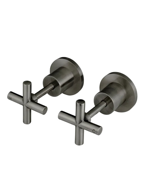 Meir Round Cross Handle Jumper Valve Wall Taps
