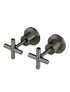 Meir Round Cross Handle Jumper Valve Wall Taps