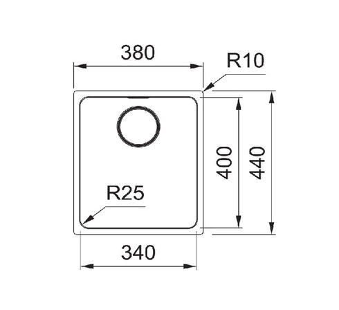 Franke Mythos Undermount Bowl MYX110-34