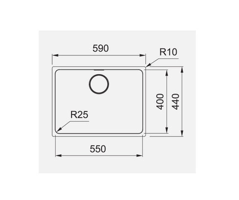 Franke Mythos Undermount Bowl MYX110-55
