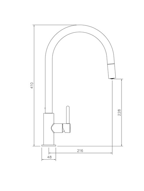 Turner Hastings Naples Pull Out Sink Mixer