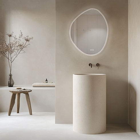 Radiant Pebble Fless Frameless LED Mirror