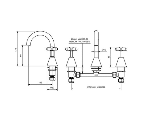 Ram Fusion Cross Basin Set