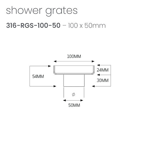 Radiant Square Tile Insert Floor Waste 100mm x 100mm
