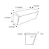 Thermasheet Curved Shower Seat 1200 x 450 x 470 mm