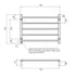 Radiant Low Voltage Heated Round Ladder 750 x 550mm Mirror Polished