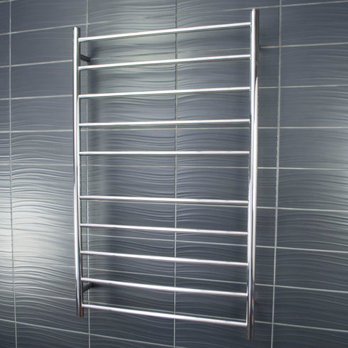 Radiant Heated Round Ladder 750 x 1200mm Mirror Polished