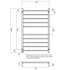 Radiant Heated Round Ladder 750 x 1200mm Brushed Satin