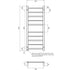 Radiant Low Voltage Heated Round Ladder 430 x 1100mm Mirror Polished