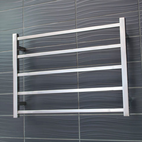 Radiant Heated Square Ladder 750 x 550mm Mirror Polished