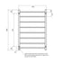 Radiant Heated Square Ladder 800 x 1000mm Matt Black