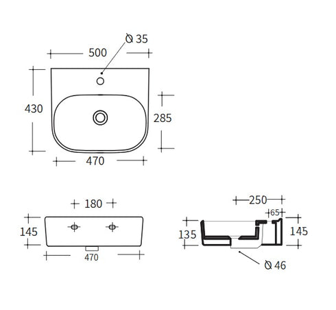 Studio Bagno Synthesis 50 Wall Basin