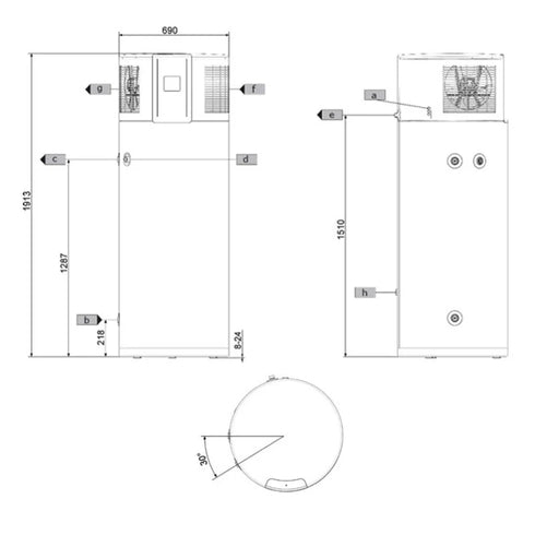 Stiebel Eltron WWK302H 302L Heat Pump Hot Water System with Smart Element