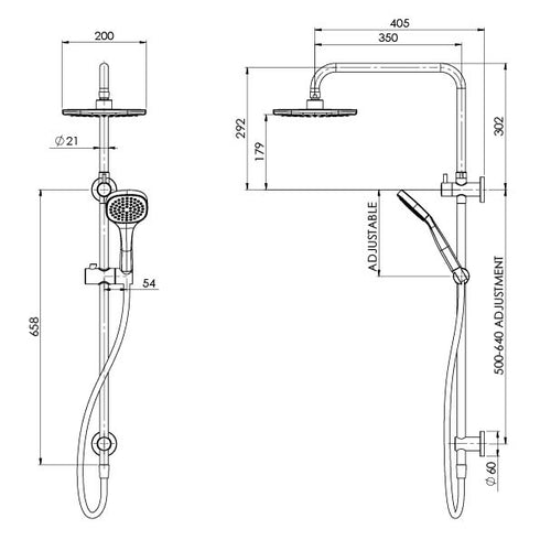 Phoenix Teva Twin Shower
