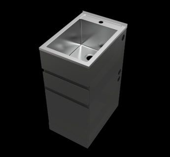 Excellence 35L Matte Black Laundry Cabinet