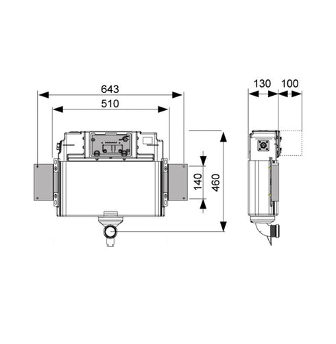 Tece Low Level Pedestal Cistern