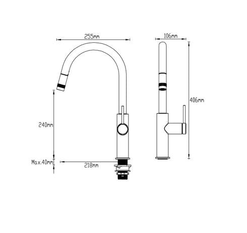 Gareth Ashton Poco Pullout Sink Mixer