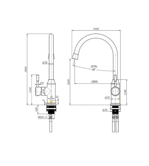 Alder Renascence Gooseneck Sink Mixer