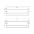 Architectura 600mm Double Towel Rail