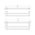 Architectura 800mm Double Towel Rail