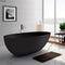 Fienza Bahama Solid Surface Stone Bath Matte Black 1700mm