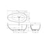 Fienza Bahama Solid Surface Stone Bath Matte Black 1700mm