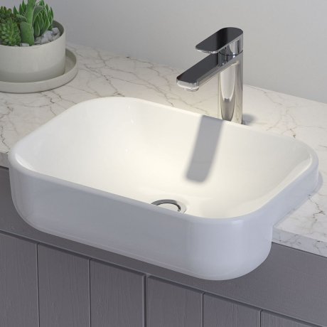 Caroma Luna Semi Recess Basin (Without Tap Landing)
