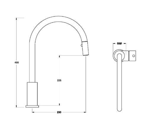 Brodware City Stik Pullout Sink Mixer