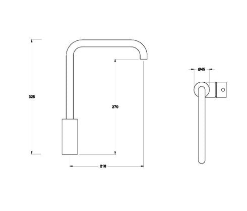 Brodware City Stik Squareline Sink Mixer