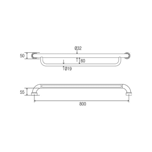 Conserv Grab Rail with Towel Rail