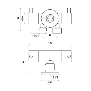 Dual Control Mini Cistern Stop