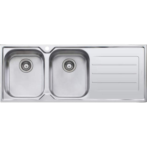 Oliveri Flinders Double Bowl Inset Sink With Drainer