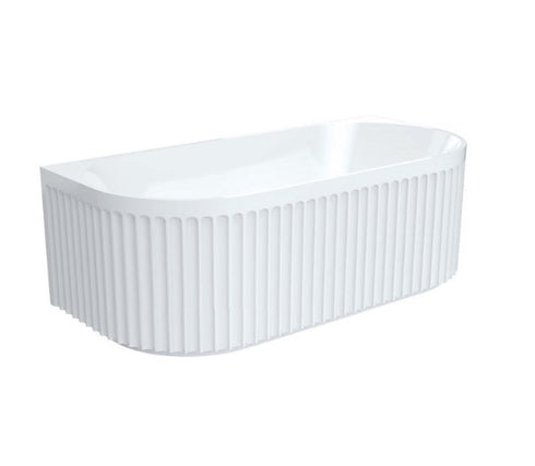 Fienza Eleanor 1500 Fluted Back To Wall Bath