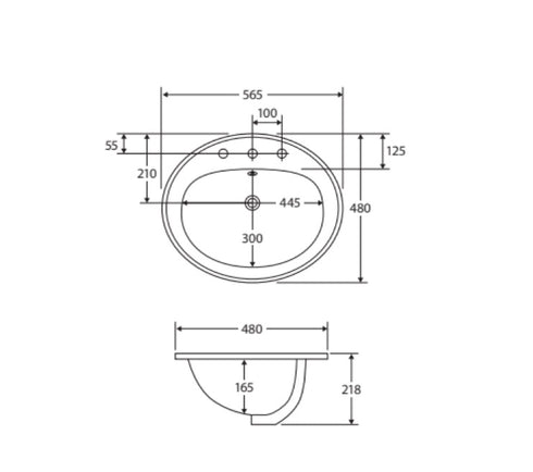 Fienza Lacy Inset Basin